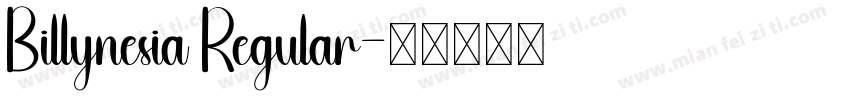 Billynesia Regular字体转换